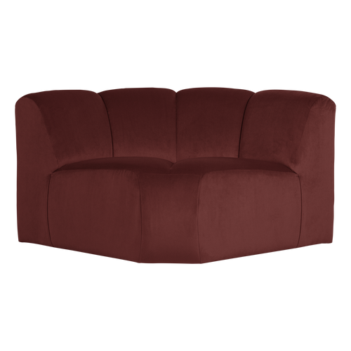 WOOOD hoekelement Mojo - Velvet - Kastanjebruin - 74x110x110
