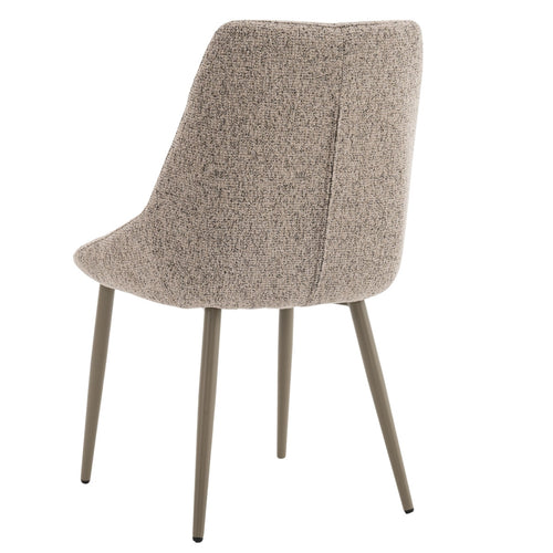 DÉJA Living Eetkamerstoel Malou - Taupe/Taupe - Set van 2 - vtwonen shop