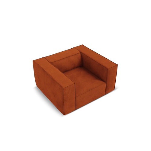 Cosmopolitan Design - Fauteuil Turin structurele stof terracotta - 95x113x68cm
