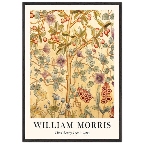 Artfulprints Poster met Lijst William Morris - The cherry tree 1895 II   - 70x100 cm - Meerkleurig