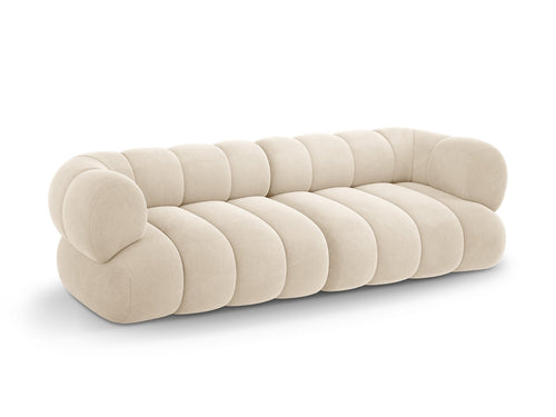 Cosmopolitan Design Bank Koge 4-zits, flueel lichtbeige - 95x240x70cm