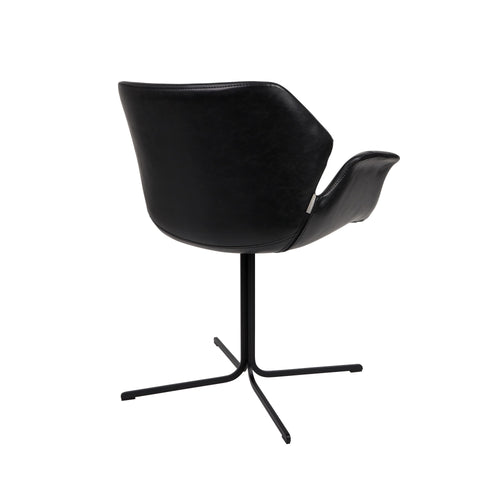 Zuiver Nikki Eetkamerstoelen armleuning Zwart - Set van 2 - vtwonen shop