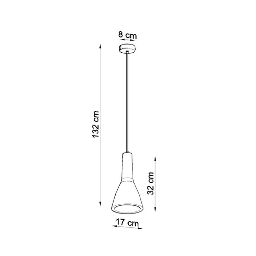 Sollux hanglamp Empoli - 1 lichts - 17  x 132   cm - grijs - vtwonen shop