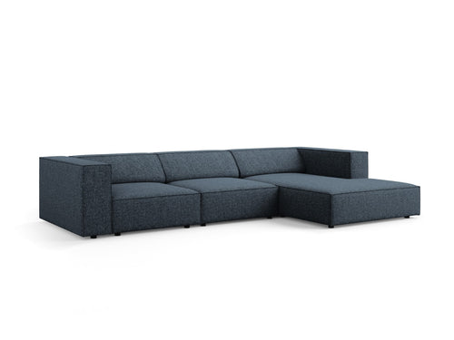 Cosmopolitan Design rechter hoekbank Arendal 4-zits, chenille, koningsblauw - 166x284x70cm