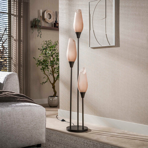 Giga Living Vloerlamp Cocoon - Bruin Frost Glas - 170cm