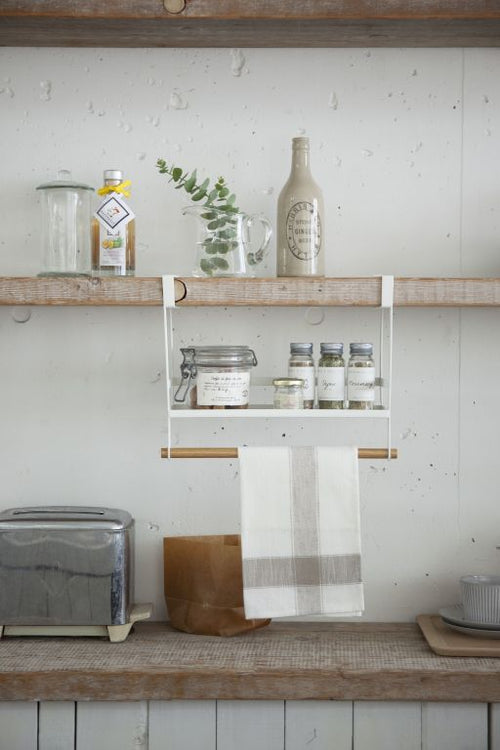 Yamazaki Kruidenrek en Theedoekrek - Hangend - Tosca - Wit - vtwonen shop