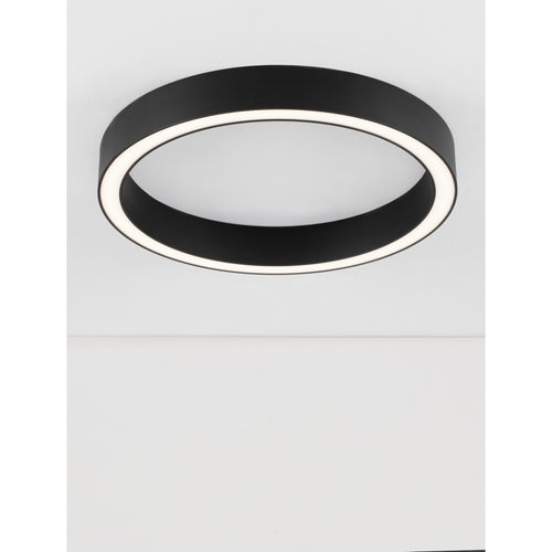 Nova Luce STING Geïntegreerde LED-plafondlamp, halfverzonken, zandkleurig zwart, Triac dimbaar, 40W, 2153lm, 3000K