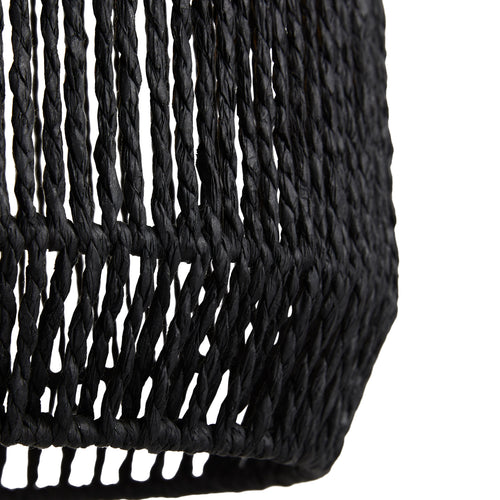 Lighto - Hanglamp Rotan Zwart Ø28 cm - Glide