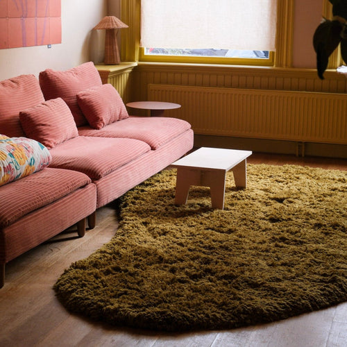 Interieur05 vloerkleed Pilo - hoogpolig - olijfgroen - 200 x 290 cm