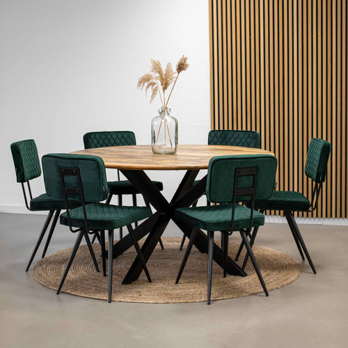 Kick eettafel Jake - 120cm - Bruin - vtwonen shop