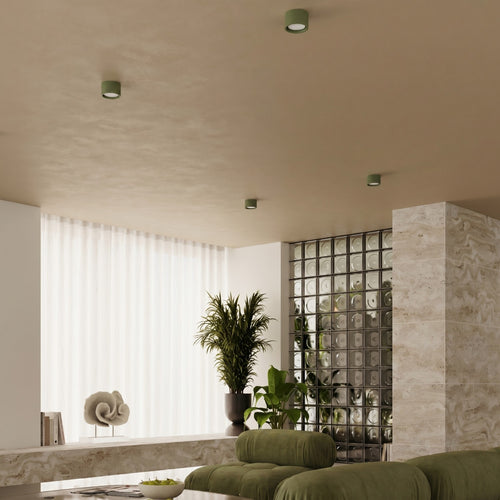 Sollux Lighting Plafondlamp MODO 1 olijfgroen Gx53 - 10x10x6cm