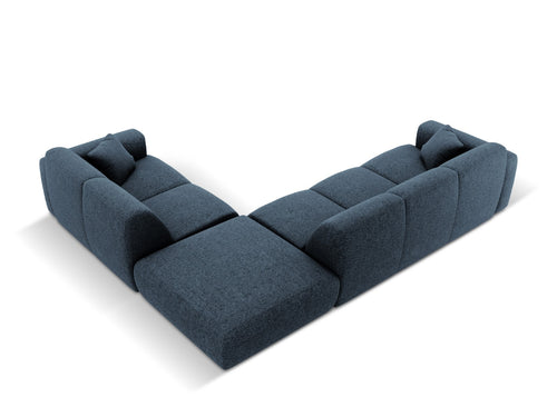 Cosmopolitan Design rechter hoekbank Nolio 4-zits, chenille, koningsblauw - 250x315x72cm