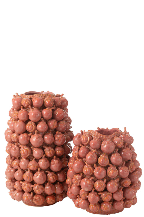 J-Line vaas Botanica - keramiek - koper/roze - large - 49 cm hoog - vtwonen shop