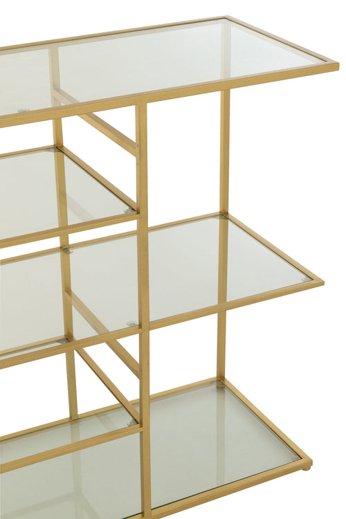 J-Line console - ijzer/glas - goud