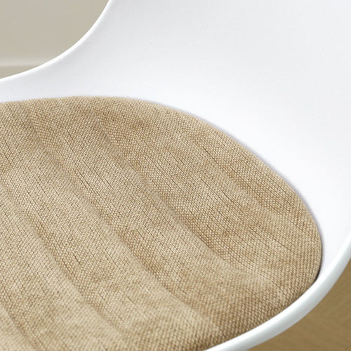 Nolon Nino-Liv barkruk wit met nougatbruin zitkussen - zwart onderstel - 75 cm