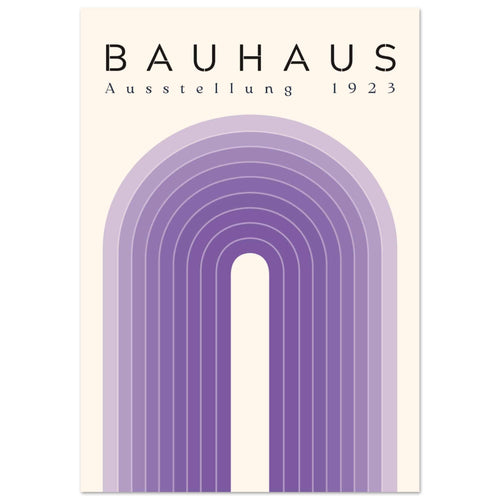 Artfulprints Poster met Lijst Bauhaus - Purple rainbow   - 70x100 cm - Paars