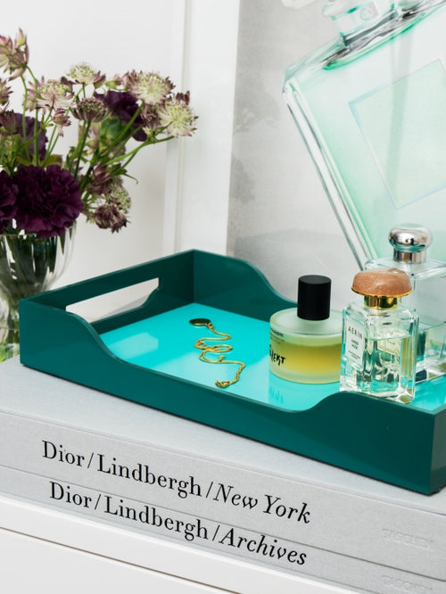 Printworks Dienblad - Swell - M - Turquoise/Groen - vtwonen shop