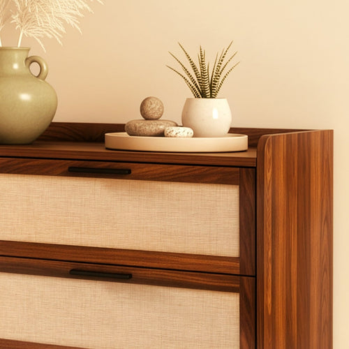 Calicosy - JETSON Commode 6 lades - Notenhout - 120x79x39,5 cm