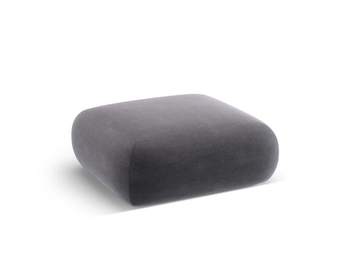 Cosmopolitan Design Poef Nolio 2-zits, flueel donkergrijs - 100x100x36cm