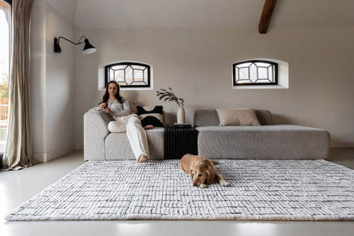 Interieur05 Vloerkleed Rectangle Creme wit/Zwart - 200 x 290 cm - vtwonen shop