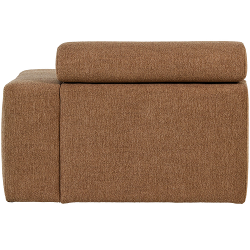 WOOOD 1-zits element bank arm rechts Novi - Polyester - Karamelbruin - 86x109x113