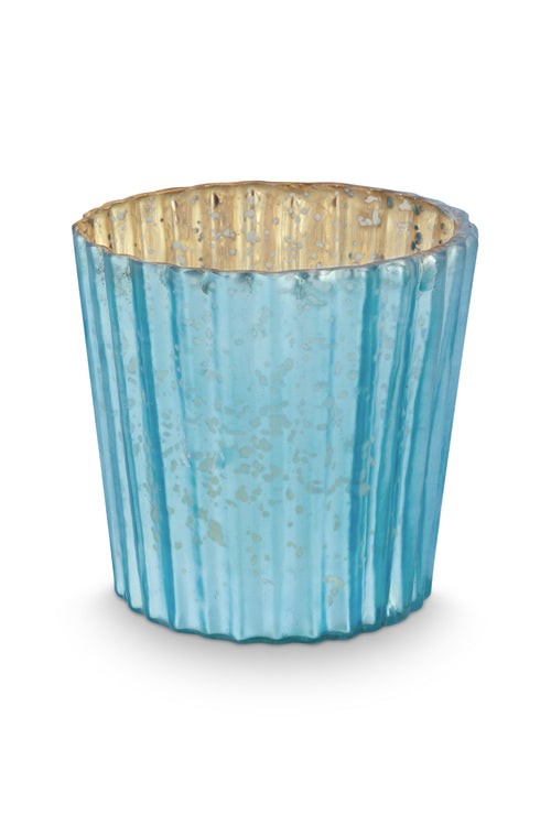 Pip Studio Waxinelichthouders Set 4 - Glas - Blauw - 7x7cm - vtwonen shop