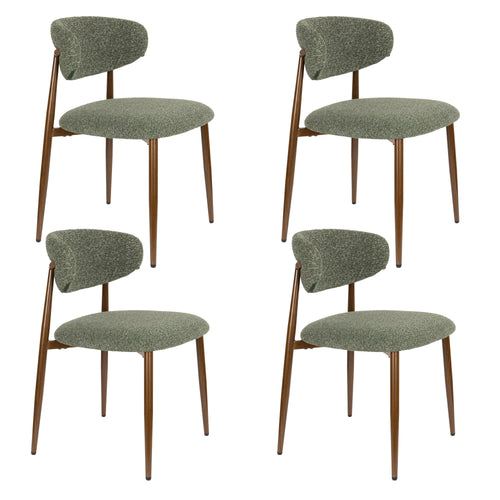 Housecraft Living Noor Eetkamerstoelen Groen - Set van 4