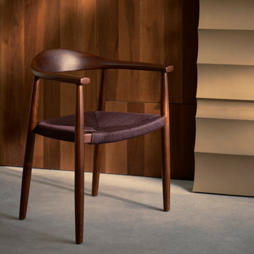 vtwonen eetkamerstoelen Embrace - Beukenhout - Donkerbruin - Set van 6