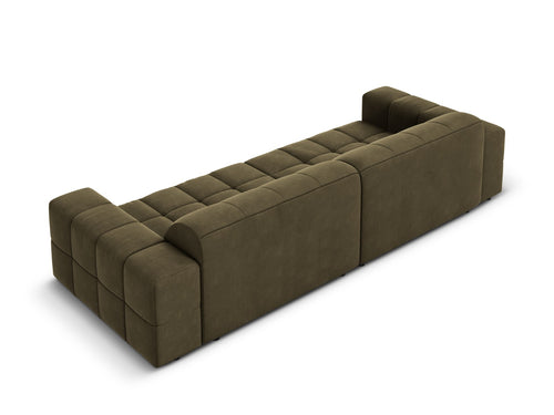 Cosmopolitan Design Bank Chicago 4-zits, flueel groente - 102x252x78cm