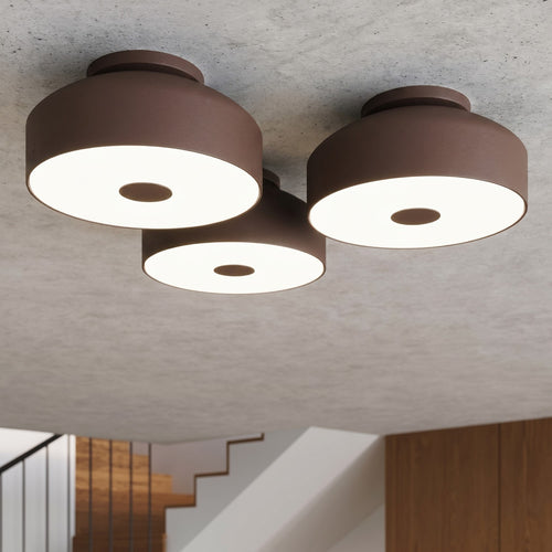 Sollux Lighting Plafondlamp OMIQ bruin - 30x30x15cm