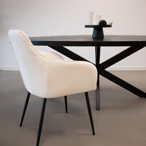 Kick eetkamerstoel Maud - Wit - vtwonen shop