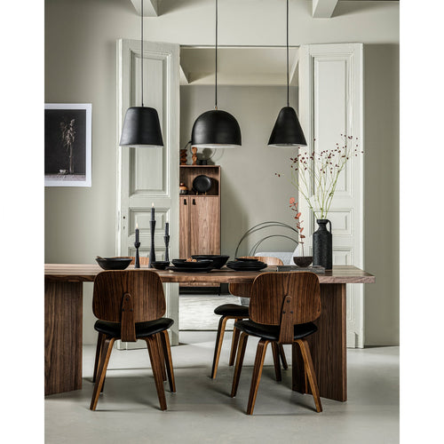 vtwonen eetkamerstoelen Classic - Hout - Zwart/Walnoot - Set van 6 - vtwonen shop