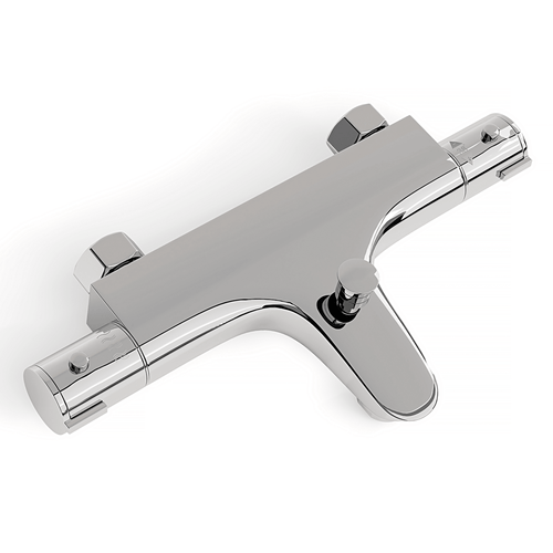 LOMAZOO thermostatische badkraanset Selvo - met handdouche - chroom - h.o.h. 15 cm