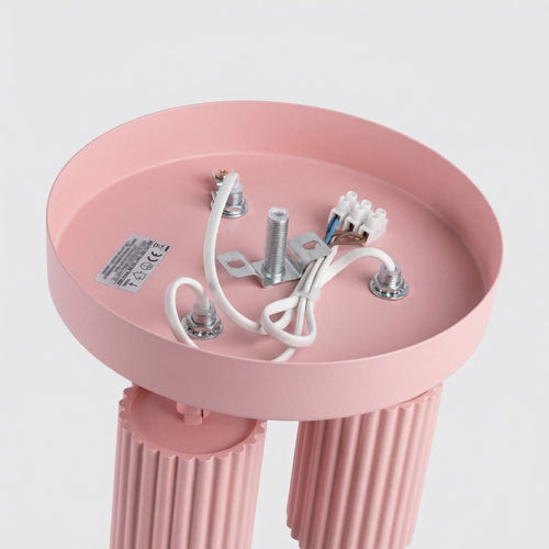Sollux Lighting Plafondlamp KARBON 3P roze - 19,5x19,5x18cm
