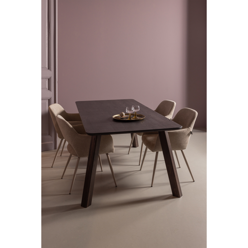 WOOOD eetkamerstoelen Jenny - Polyester - Naturel - Set van 6