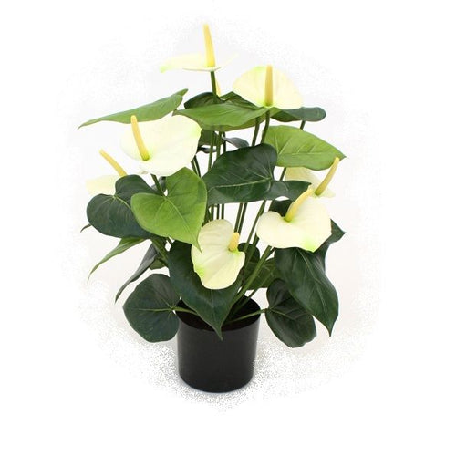 Maxifleur Anthurium deluxe kunstplant 50cm - creme
