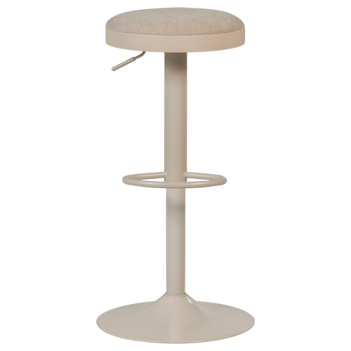 WOOOD barstoel in hoogte verstelbaar Mevo - Chenille - Zand - 82x42x42