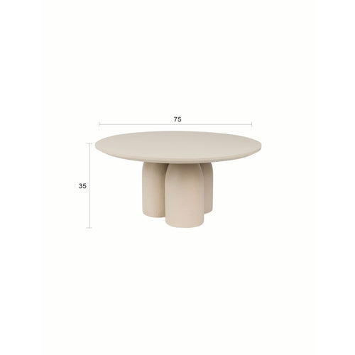 Housecraft Living Ces Salontafel Rond 75 cm Beige
