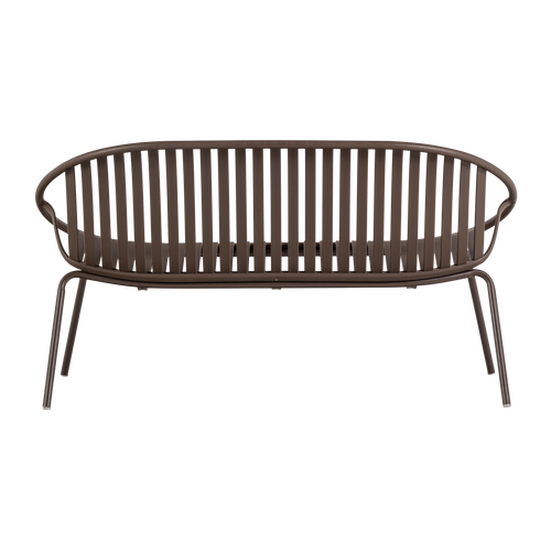 WOOOD bank 2-zits Bruce - Polypropeen/Metaal - Paars/Bruin - 74x131x74