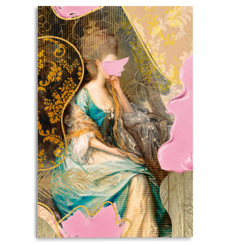 Reinders Pink Stylish glasschilderij -  meerkleurig/multi color - hobbyruimte - 116x78cm