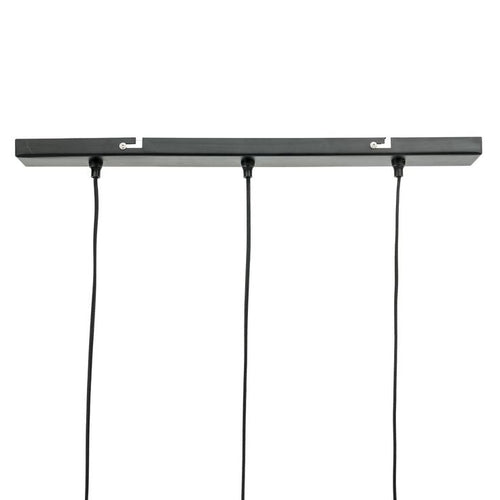 FurniLux Hanglamp Orion Glas, 3-lamps - Zwart - 16x65x125cm