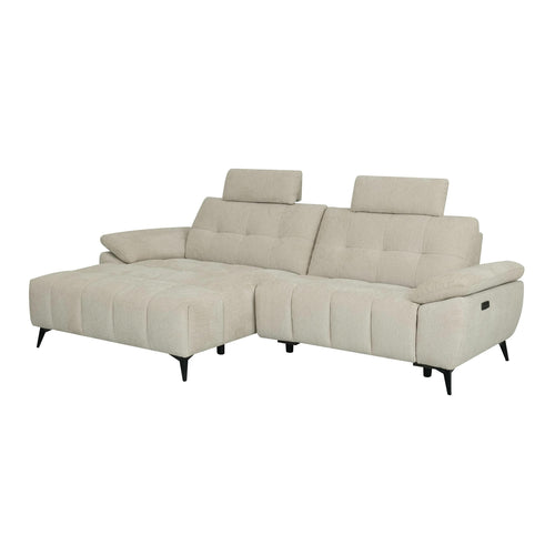 Furnhouse chaise longue bank links Colorado - Crème wit - Stof - 156x268x107