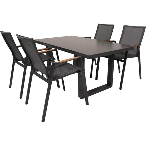 Lesli Living bistrostoel Tarragona - zwart - 56x65x88cm