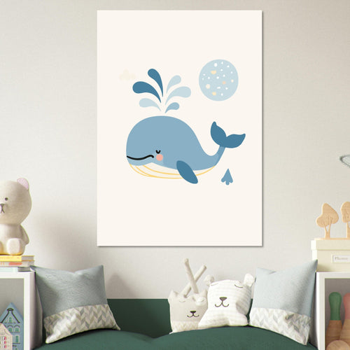 Artfulprints  Walvis Pastel   poster 30x40 cm - vtwonen shop