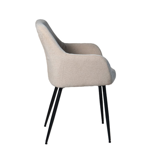 Giga Meubel Eetkamerstoel Annabel - Stof - Beige - Set van 2 - vtwonen shop