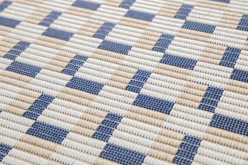 AFK Living vloerkleed Memphis - voor binnen en buiten - blauw - 160 x 230 cm