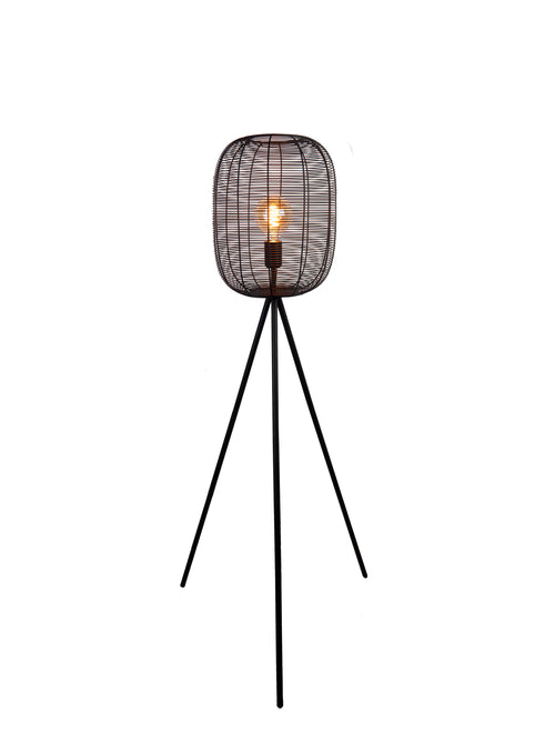 EGLO vloerlamp Rinroe - e27 - 140,5 cm - zwart - staal - vtwonen shop