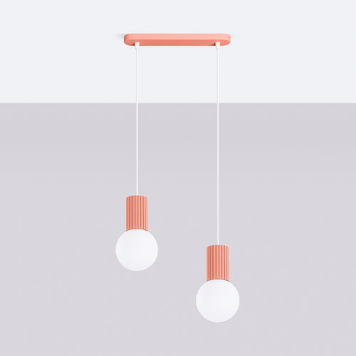 Sollux Lighting Hanglamp HALO 2L perzik - 33,5x6x120cm