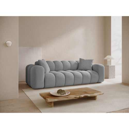 Cosmopolitan Design - Bank Treno 4-zits, chenille lichtgrijs - 94x240x70cm
