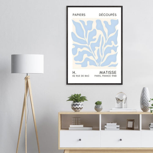 Artfulprints Poster Matisse – Seabed shapes light blue   - 70x100 cm - Blauw